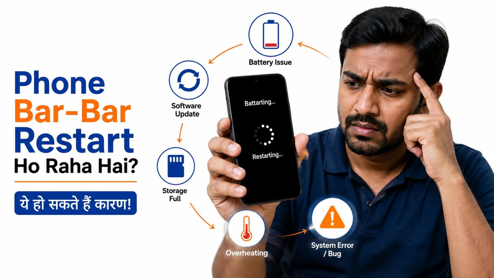 Phone bar bar restart ho raha hai Android phone restart problem guide