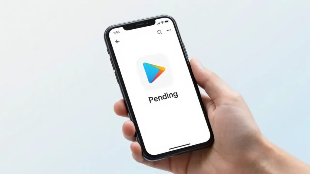 I have a mobile phone in my hand and it hangs on the Play Store logo. Problem: Play Store से app download