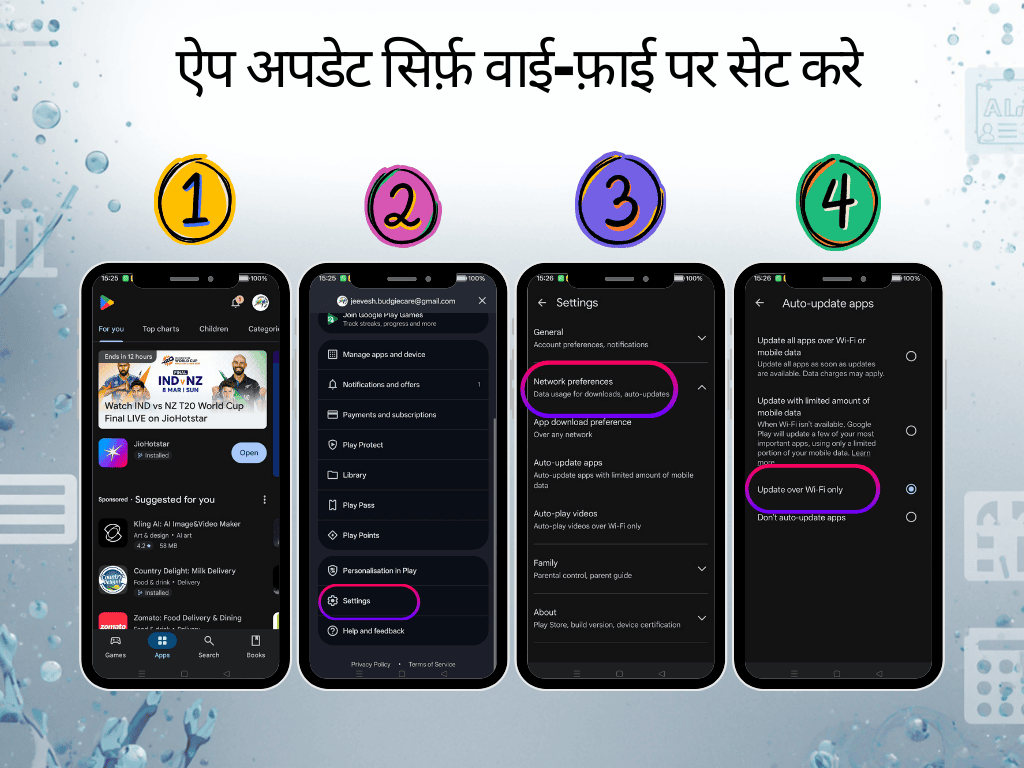 प्ले स्टोर ऐप ऑटो अपडेट बंद करें (Stop Auto Update Apps in Play Store)