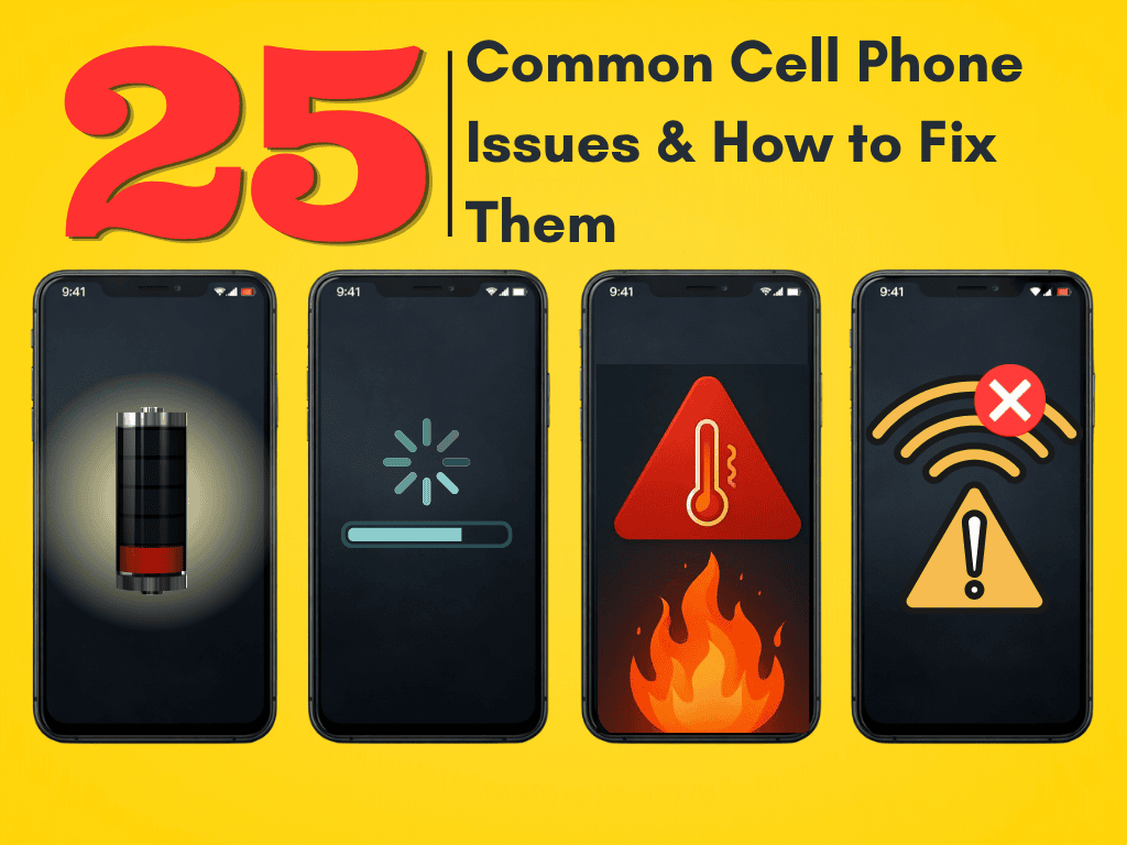 मोबाइल की 25 आम समस्याएं और उनके समाधान