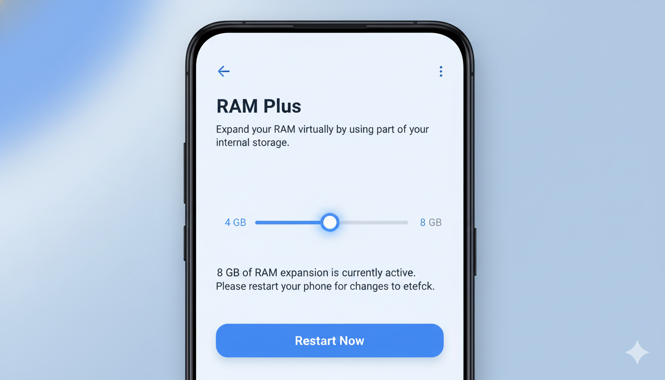 Mobile में Virtual RAM Expansion setting