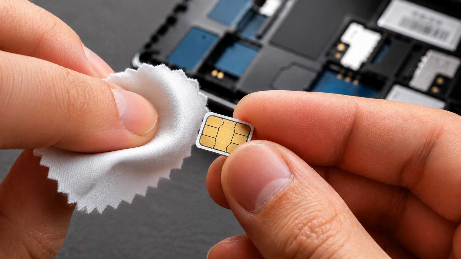 Cleaning SIM card contacts to fix Phone SIM Card Not Detect problem