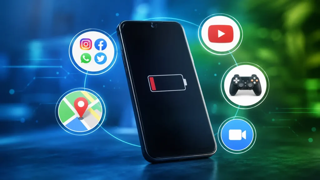 मोबाइल में सबसे ज्यादा battery draining करने वाली ऐप कैटेगरी