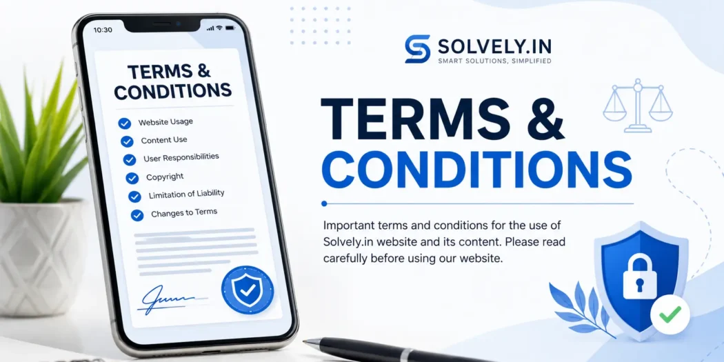 Terms and Conditions page solvely