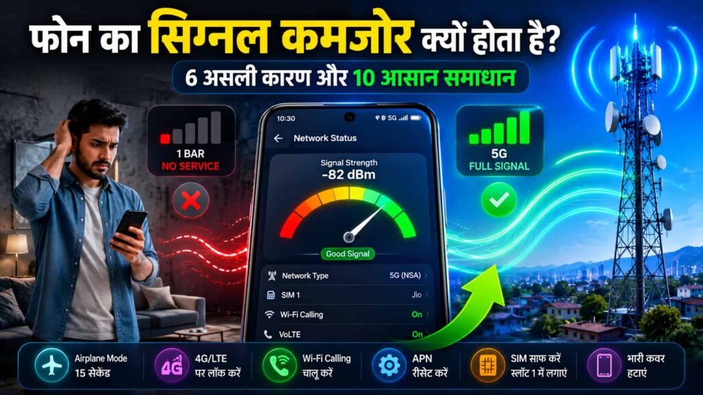 फोन में कमजोर नेटवर्क सिग्नल कैसे ठीक करें? 10 आसान तरीके