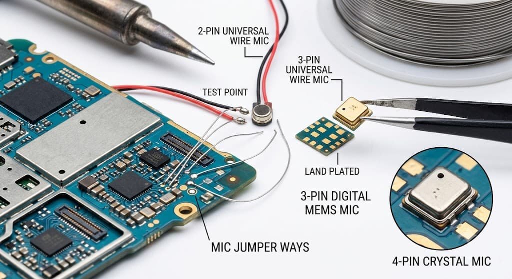 diffrent typer of mobile /phone mic
