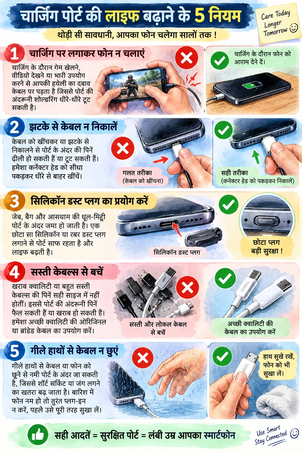 Safe tools to clean phone charging port avoid metal needles use wooden toothpick