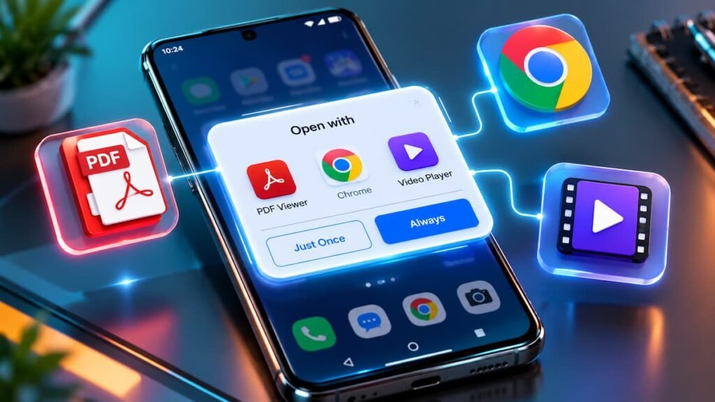 Fix open with android prompt and reset always opening wrong app issue
